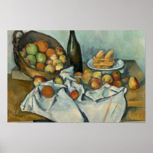 Póster Paul Cezanne - La canasta de las manzanas