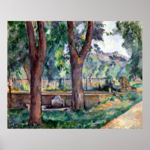Póster Paul Cezanne La piscina en el Jas de Bouffan