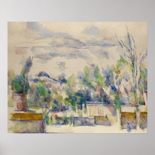 Póster Paul Cezanne - La terraza en el jardín