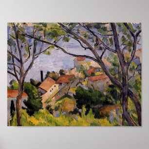 Póster Paul Cezanne- L'Estaque. Visión a través de los