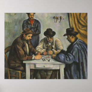 Póster Paul Cezanne - Los jugadores de cartas