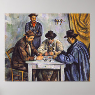 Póster Paul Cezanne - Los jugadores de cartas