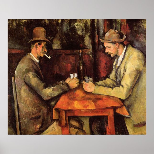 Póster PAUL CEZANNE - Los jugadores de cartas 1894 (Frente)