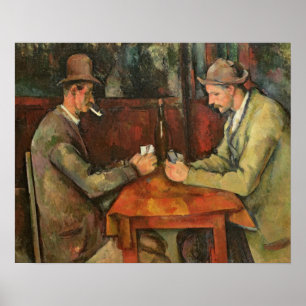 Póster Paul Cezanne Los Jugadores De Tarjetas, 1893-96