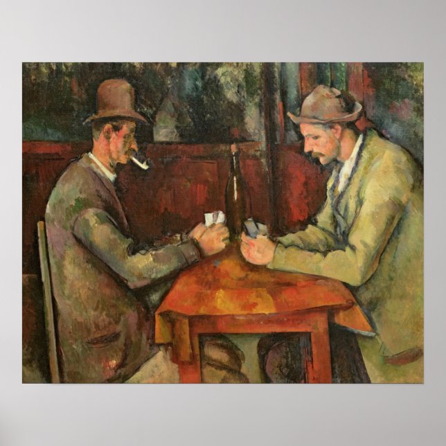 Póster Paul Cezanne | Los Jugadores De Tarjetas, 1893-96 (Frente)