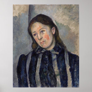 Póster Paul Cezanne - Madame Cezanne con el cabello suelt