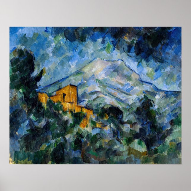 Póster Paul Cezanne - Mont Saint-Victoire y Chateau Noir (Frente)