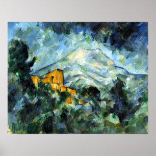 Póster Paul Cezanne Mont Sainte-Victoire y Château Noir