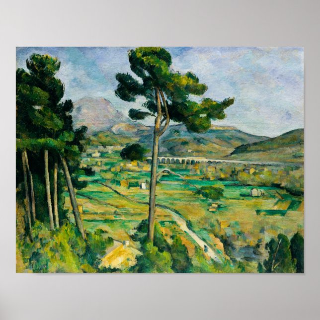 Póster Paul Cezanne. Mont Sainte-Victoire y el Viaducto (Frente)