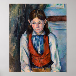 Póster Paul Cezanne - Niño en el chaleco rojo