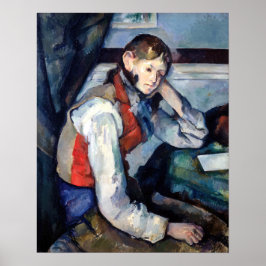 Póster Paul Cezanne - Niño en el chaleco rojo
