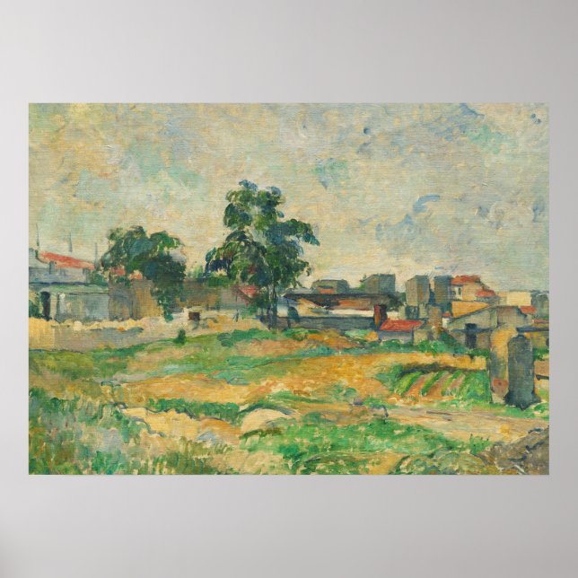 Póster Paul Cezanne | Paisaje cerca de París, c. 1876 (pe (Frente)
