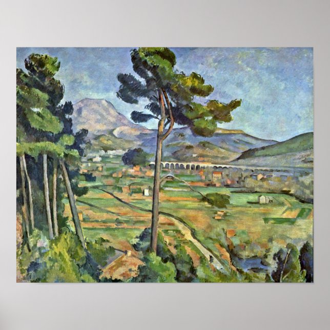 Póster Paul Cezanne - Paisaje con Viaducto (Frente)