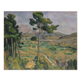 Póster Paul Cezanne   Paisaje con viaducto