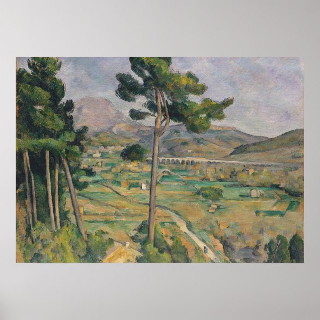 Póster Paul Cezanne | Paisaje con viaducto (Frente)