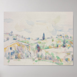 Póster Paul Cezanne - Paisaje en Provenza