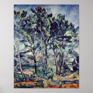 Póster Paul Cezanne - pinos y acueducto (el viaducto)