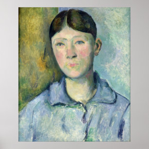 Póster Paul Cezanne   Portrait of Madame Cezanne, 1885-90