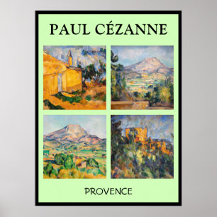 Póster Paul Cezanne - Selección de las obras maestras del