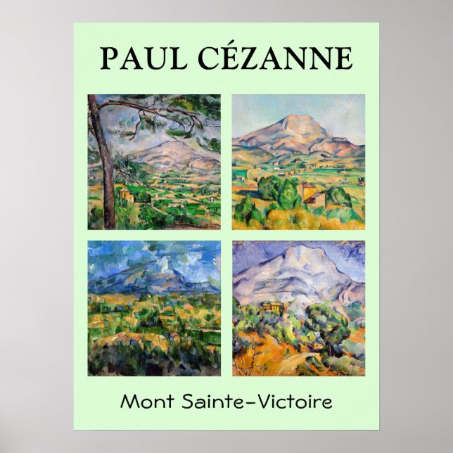 Póster Paul Cezanne - Selección de Mont Sainte-Victoire (Frente)