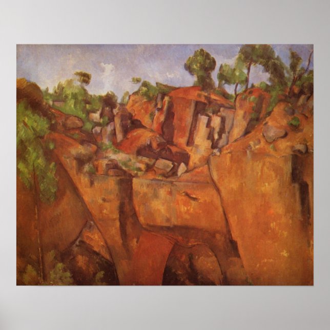 Póster Paul Cezanne Steinbruch Bibemus (Frente)