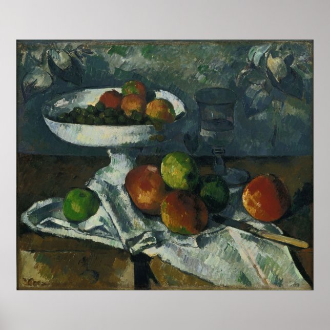 Póster Paul Cézanne - Still Life with Fruit Dish (Frente)
