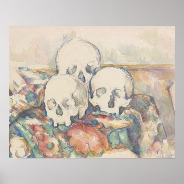 Póster Paul Cezanne - The Three Skulls (Frente)