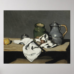 Póster Paul Cezanne - Todavía la vida con Kettle