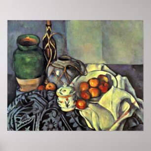 Póster Paul Cezanne - Todavía la vida con manzanas