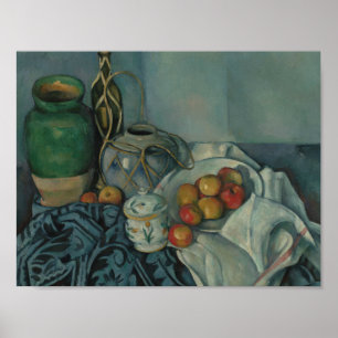Póster Paul Cezanne - Todavía la vida con manzanas