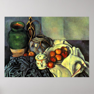 Póster Paul Cezanne - Todavía la vida con manzanas