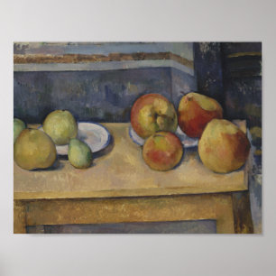 Póster Paul Cezanne - Todavía la vida con manzanas y orej