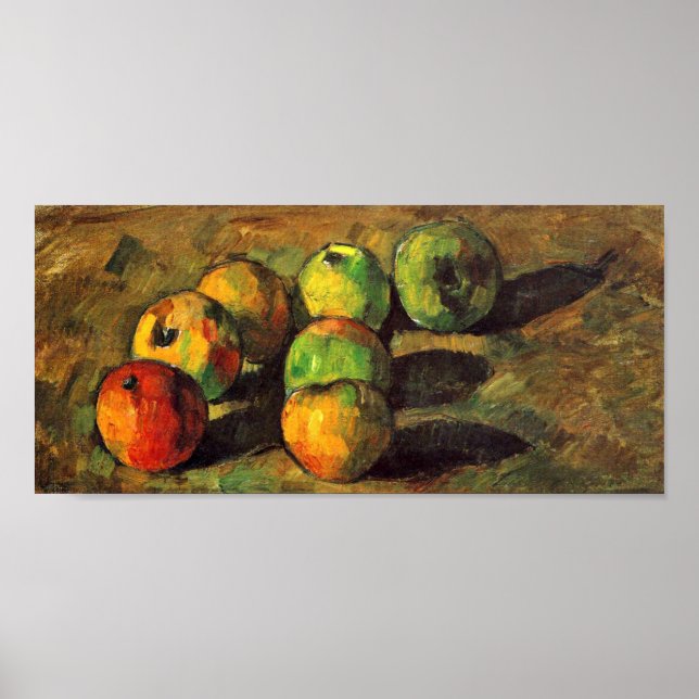 Póster Paul Cezanne - Todavía la vida con siete manzanas (Frente)