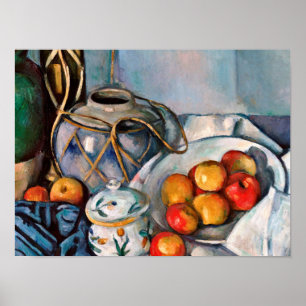 Póster Paul Cezanne - todavía vida con las manzanas