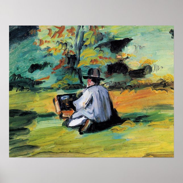Póster Paul Cezanne - Un pintor en el trabajo,  (Frente)