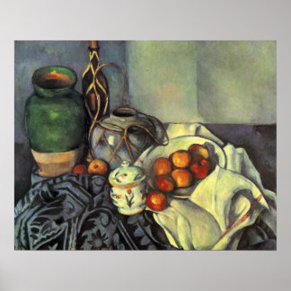 Póster Paul Cezanne, vida fija con fruta