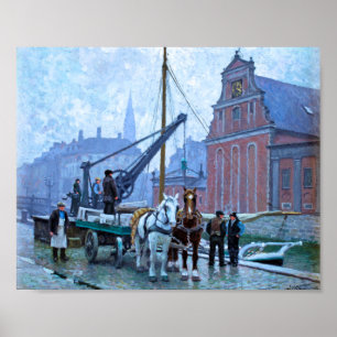 Póster Paul Fischer La Iglesia Holmen Copenhague