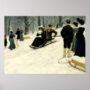 Póster Paul Fischer - Paseo de nevadas en Sondermarken