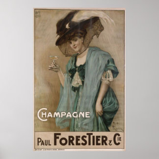 Póster Paul Forestier Champagne Add