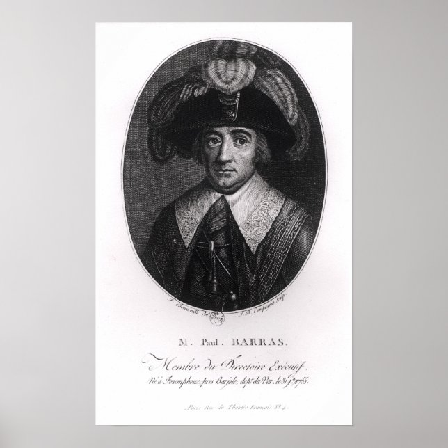 Póster Paul Francois Jean Nicolas Vicomte de Barras (Frente)