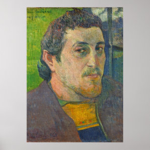 Póster Paul Gauguin   Autoretrato dedicado a Carriere