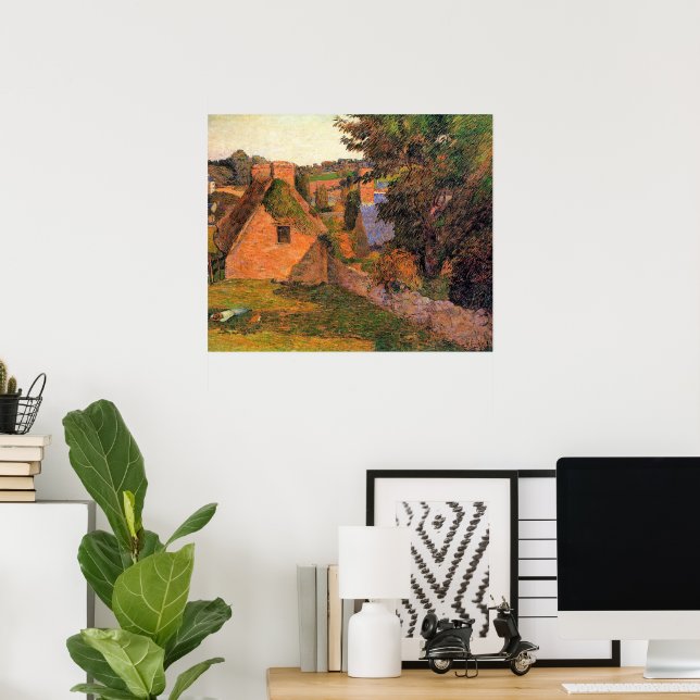 Póster Paul Gauguin - Campo de Lollichon (Oficina en casa)