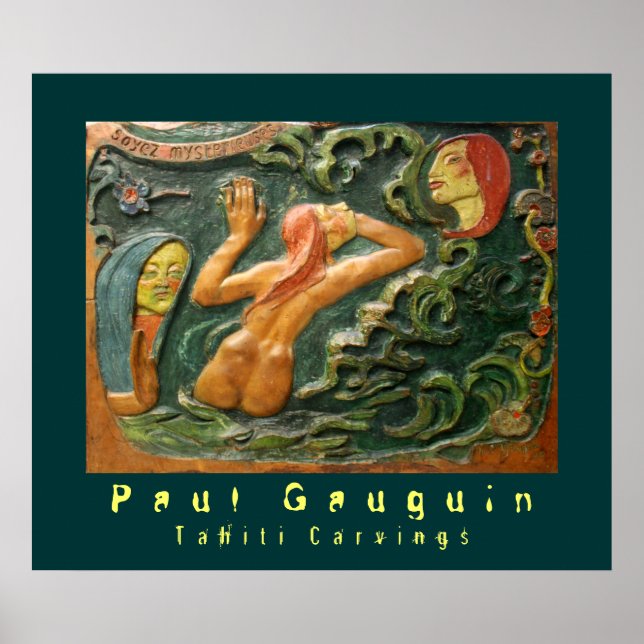 Póster Paul Gauguin: Carvings en Tahití (Frente)