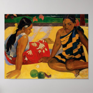 Póster Paul Gauguin Dos Mujeres De Tahiti Parau Api Vinta
