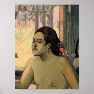 Póster Paul Gauguin Eiaha Ohipa o Tahitianos en una hab