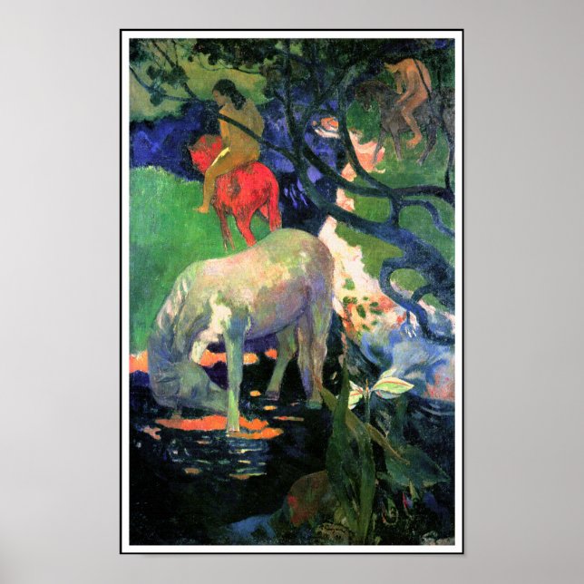 Póster Paul Gauguin: El caballo blanco (Frente)