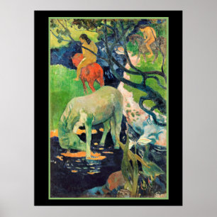 Póster Paul Gauguin, El Caballo Blanco