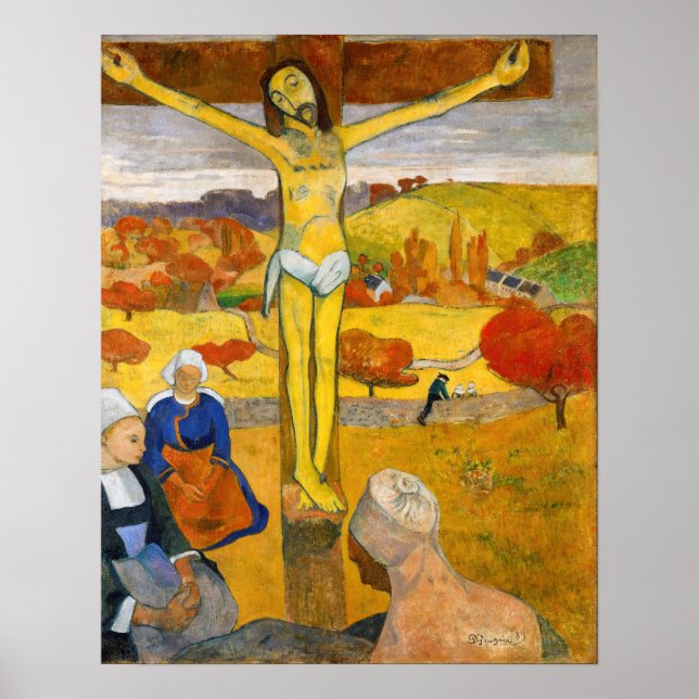 Póster Paul Gauguin - El Cristo amarillo (Frente)