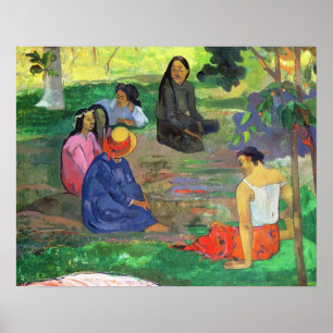 Póster Paul Gauguin el   Les Parau Parau (los Gossipers)