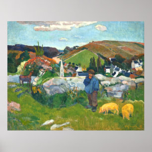 Póster Paul Gauguin El porcino, Bretaña